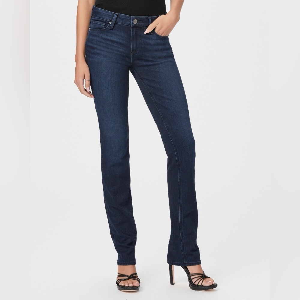 PAIGE Blue Straight Leg Jeans Classic Style